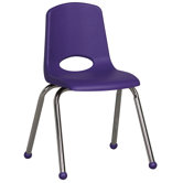 16" Plastic Stack Chair with Chrome Legs