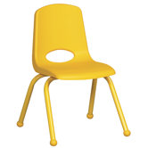 12" Plastic Stack Chair with Matching Painted Legs