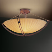 Crossbar Porcelina 24" 6 Light Semi Flush Mount