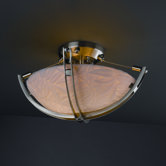 Crossbar Porcelina 14" 2 Light Semi Flush Mount