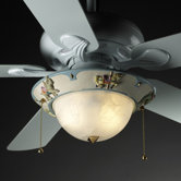 Kid's Room Two Light Bowl Ceiling Fan Light Kit