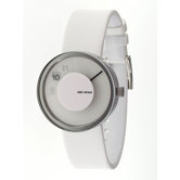 Vue Yves Behar Watch with White Leather Band