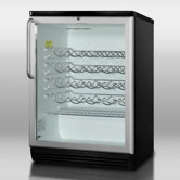 Wine Cellar with Professional Towel Bar Handle in Black