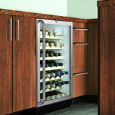 Wine Cellar with Installed Lock in Black