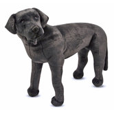 Large Black Lab Plush Stuffed Animal