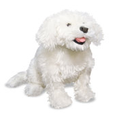 Plush Bichon Frise Stuffed Dog