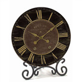 Black & Gold Table Clock