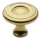Colonial Cabinet Knob in Polished Brass