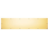 8" x 34" Kick Plate in Lifetime Polished Brass