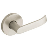 2.53" x 1.82" Contemporary Half Dummy Lever with Right Handling in Satin Nickel