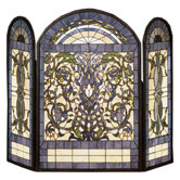 Ribbons and Flowers 3 Panel Fireplace Screen