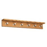 Six Hook Contempo Wood Coat Rack