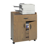 Deluxe Mobile Machine Stand in Medium Oak