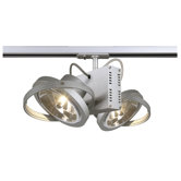 Tec 2 Track Light with 1-Phase Adapter in Silver grey