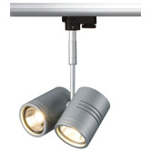 Bima II Lamp Head for 3 Phase Track in Silver Grey