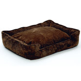 Corduroy Lounge Dog Bed in Chocolate Cord