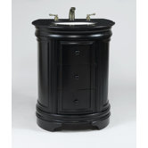 Vanity Chest with Sink in Black