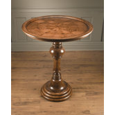 Pedestal Bar Table in Medium Brown