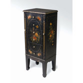 Six Drawer Jewelry Armoire in Black