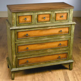 Four Drawer Chest in Distressed Medium Green