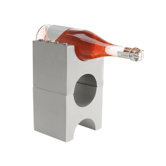Weinregal Set "Brick PU" in Kalt Grau