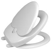 Magnolia "Progressions" Adult/Toddler Elongated Toilet Seat with Gent'l Close in White