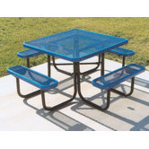 Square Picnic Table with Diamond Pattern