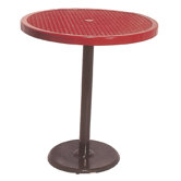 Portable Round Food Court Picnic Table with Diamond Pattern