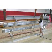 Tip N Roll Three-Row Aluminum Bleacher