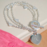 Triple Strand Heart Bracelet