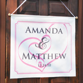 Embracing Hearts Custom Wedding Banner
