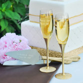 Gold Parisian Romance Champagne Flutes