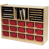 Multi-Section Mobile Storage Cabinet