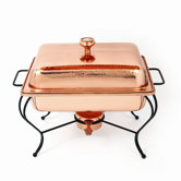 Copper 6 Qt Rectangle Plated Chafing Dish