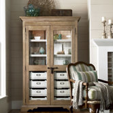 Down Home Dish Pantry in Distressed Oatmeal Finish