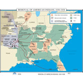 U.S. History Wall Maps - Removal of American Indians
