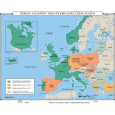World History Wall Maps - North Atlantic Treaty Organization (NATO)