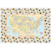 U.S. Landmarks Challenge Rolled Map