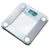 Digital Bathroom Scale with Extra Large Backlight in Silver