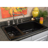 Advantage Barrington Double Bowl Hi-Lo Self Rimming Kitchen Sink