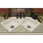 Advantage Harmony Double Bowl Self Rimming Corner Kitchen Sink