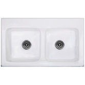 Advantage Cumberland 50/50 Double Bowl Classic Self Rimming Kitchen Sink