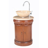 Edwina 23" Single Bathroom Vanity with Travertine Marble Top