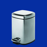 Argenta Square Pedal Waste Bin in Stainless Steel
