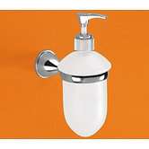 Genziana Frosted Glass Soap Dispenser with Chrome Holder