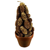 Pine Cones Pot Candle
