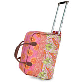 Graceful Traveler 22" Cotton 2-Wheeled Carry-On Duffel