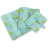 Safia Lingerie Envelope in Delhi Blooms Turquoise