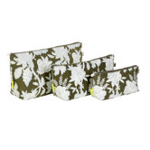 Large Carried Away Everything Cosmetic Bag in Sea Lettuce Chestnut