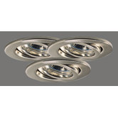 Quality Line Downlight Set in Brushed Iron
